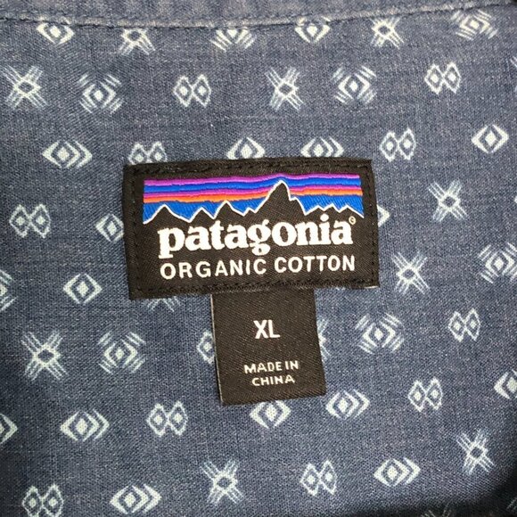 Patagonia Men's Go To Shirt Short Sleeve Button Up XL Blue - Picture 3 of 6
